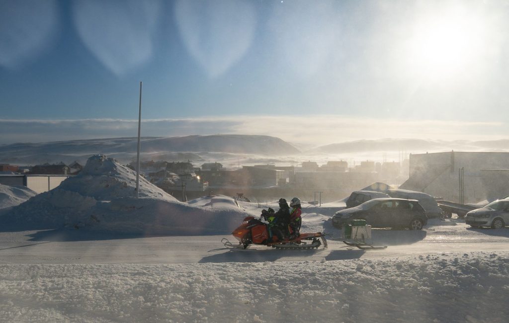 snøscooter bebyggelse vei